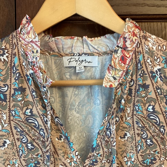 Polagram Boho paisley midi dress size M - Picture 5 of 8